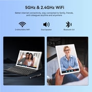 Android15 Tablet,10Inch Android Tablet with 128GB+24GB+1TB Expand,5G WiFi,Octa-Core,Unisoc T606 CPU,7000mAh,Bluetooth,GPS,13MP+8MP Dual Camera,Face Unclock,HD Display,Touchscreen,Tablet with Keyboard