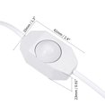 thumbnail image 3 of Uxcell Rotary Cord Switch, AC 250V Slide Control Lamp Dimmer 100-Watt with 6-Feet Power Cord Type A Plug White, 3 of 5