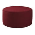 thumbnail image 1 of yuksok Housses pour Ottoman Housse de Repose-Pieds Ronde Amovible Rouge, 1 of 9