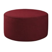 Elastic Ottoman Round Covers Stretch Storage Ottoman Slipcover Protector Spandex Green