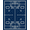 Blue, Pattern 1, variant on ODIKA 4'x6' Machine Washable Non-Slip Area Rug, All Emblem Mosaic with Interlocking Borders High Traffic Rug, Blue, 670084