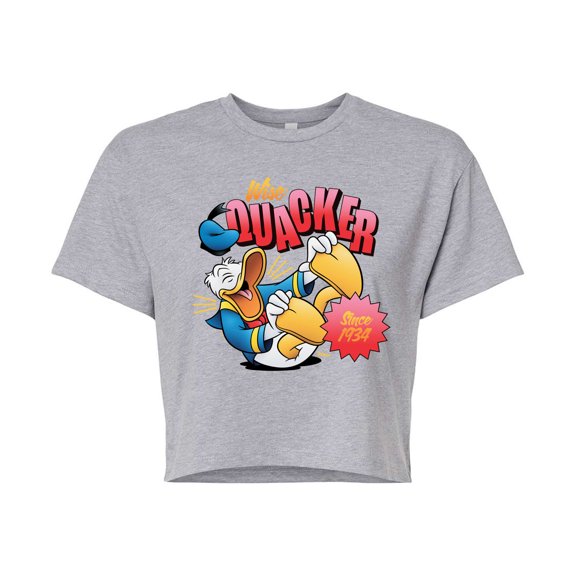 Disney - Wise Quacker - Juniors Cropped Cotton Blend T-Shirt