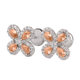 thumbnail image 1 of Aretes para Mujer de Plata .925 con Zirconia Cúbica, LuckyLy Aretes de Flores Brillantes – Joyería Ideal como Regalos para Mamá y Regalos para Mujer Navidad y Cumpleaños, Modelo Aina beige, 1 of 7