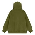 thumbnail image 3 of Fgnfyis Women's Retro Letter Embroidery Hooded Sweatshirt Oversized Unisex Zipper Hoodie Jacket for Couples and Casual Streetwear Green S, 3 of 3