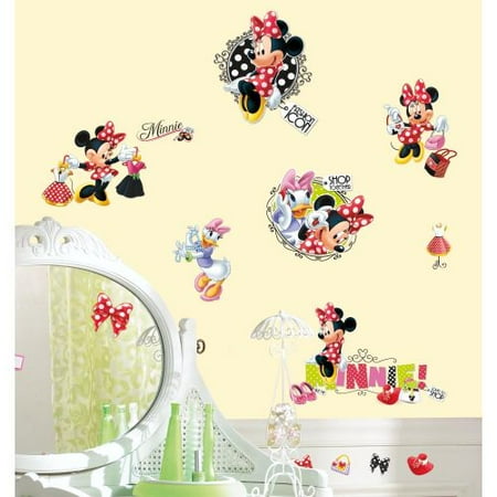 Roommates Nursery Baby Room Wall Decor Minnie Loves To Shop