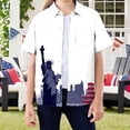 thumbnail image 2 of Ulanda Boys American Flag Button Down Shirt 4th of July Tshirt Kids USA Patriotic Hawaiian Summer Holiday Tee Tops (Purple, 7-8 Years), 2 of 4