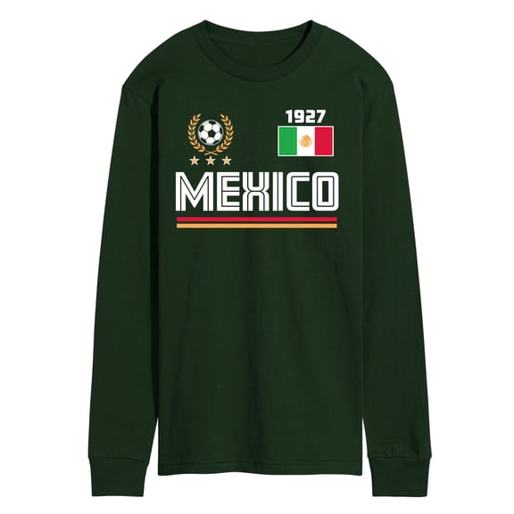 Instant Message - Mexico Soccer Jersey - Men's Long Sleeve Graphic T-Shirt