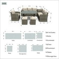 thumbnail image 3 of Direct Wicker  7 Piece Patio Furniture Rattan Sofa Set with Cushions, Brown, 3 of 10