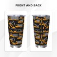 thumbnail image 3 of Daiia Yellow Excavator Printed 20oz Insulated Coffee Cup with Straw Topper, Fully Spill Proof Travel Coffee Mug, Stainless Steel Tumbler for Work Home Outdoor Car-Without Straw, 3 of 8