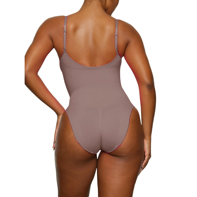 Sprifallbaby Women's Plus Size Cami Bodysuits, Summer Sleeveless Spaghetti  Strap Tummy Control Seamless Shapewear S-XXXL 