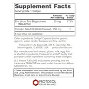 Protocol for Life Balance Zinc Glycinate 30 mg - 120 Softgels