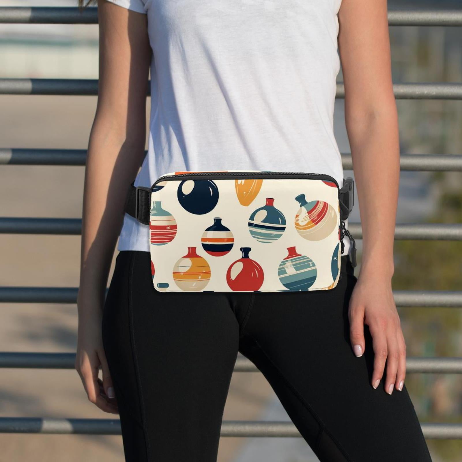 Bowling Lightweight Adjustable Running Belt Waist Bag with Extension Strap - Unisex