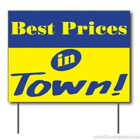Best Prices In Town Curbside Sign, 24