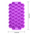 thumbnail image 4 of Kitchen Ice Mould Silicone DIY Pudding Jelly Cube Tray 37 Grids Honeycomb Ice Maker Container  Purple, 4 of 9