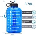 thumbnail image 2 of Botella de agua motivacional de 64 oz/medio galón Jarra de agua deportiva sin BPA a prueba de fugas con marcador de tiempo para garantizar que beba suficiente agua, 2 of 5