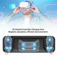 thumbnail image 3 of VR Glasses Headset Charging Dock with Magnetic Contacts Charger Station Stand, RGB Light for VR Controller, Type C Interface, 2 X 1200mAh Battery, ABS Material Drop Resisting,, 3 of 7