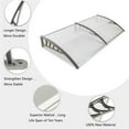 thumbnail image 5 of Canddidliike 80"×40" Polycarbonate Window Awning Door Canopy, Awnings for Windows - Gray, 5 of 8