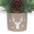 thumbnail image 3 of HOLIDAY TIME PL Christmas 12 in Cream Cement POT Arrangement, 3 of 5