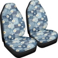thumbnail image 3 of POLERO Daisy Denim Patchwork Thin Car Seat Covers for Interior Decor, Polyester Breathable Vehicle Seat Covers SUV, 3 of 13
