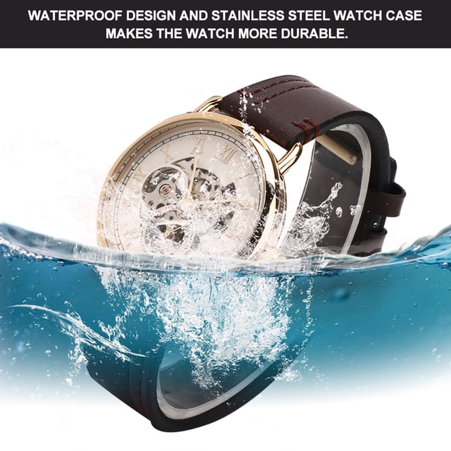 Muñeca Reloj De Pulsera De Moda Reloj Mecánico Semiautomático Con Patrón Hueco Para Hombre