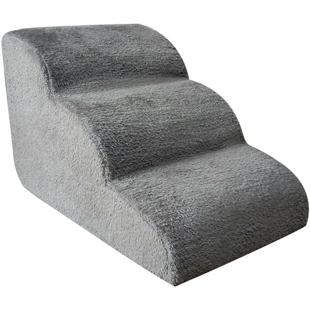 Sturdy Pet Steps for High Beds, Non-Slip Sturdy Pet Ramp with Lower Vertical Distance Due To Partial Tilt, Suitable For Dogs And Cats, Portable For Use With Sofas Or High Beds