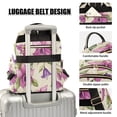 thumbnail image 4 of WOBOGO A Pattern with Watercolor Fuchsia Orchids Butterfly Backpack Durable Lightweight Shoulder Bag Built-in Laptop Sleeve and Multiple Utility Compartments, 4 of 7