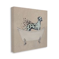 Stupell Industries Dalmatian Spots Washing Away Animals & Insects Painting Gallery Wrapped Canvas Print Wall Art