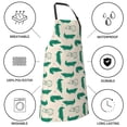thumbnail image 6 of Bingfone Cartoon Crocodile Apron Gifts For Men, Women Professional Grade Chef Apron for Kitchen,BBQ & Grill, 6 of 8