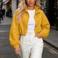 thumbnail image 2 of Kilaqueen Cropped Windbreaker Jacket for Women, Stand Collar Full Zip Long Sleeve Lightweight Coat with Drawstring Hem for Running, Travel and Streetwear, 2 of 8