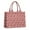 Red Christmas Patchwork, variant on Large Capacity Tote Bag,Brown Christmas Deer Pattern Handbag Fashion Luxury Tote Bag,15.7"x13"x 5.1" Inches,Laptop Compatible