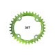 thumbnail image 4 of Greeniant Bicicleta 38T Oval estrecho ancho 104BCD bicicleta de montaña placa de bielas bicicleta rueda de cadena ciclismo platos y bielas placa Ciclismo verde 36T Greeniant OD3200-16B, 4 of 6