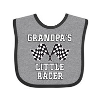 Inktastic Grandpa Little Racer Car Racing Boys Baby Bib