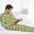 thumbnail image 6 of Picia Funny Chicken Pattern Men’s Long-Sleeve Sleepwear Set - Soft 2-Piece Loungewear with Pockets, Comfy PJs for Relaxing Nights-Medium, 6 of 7
