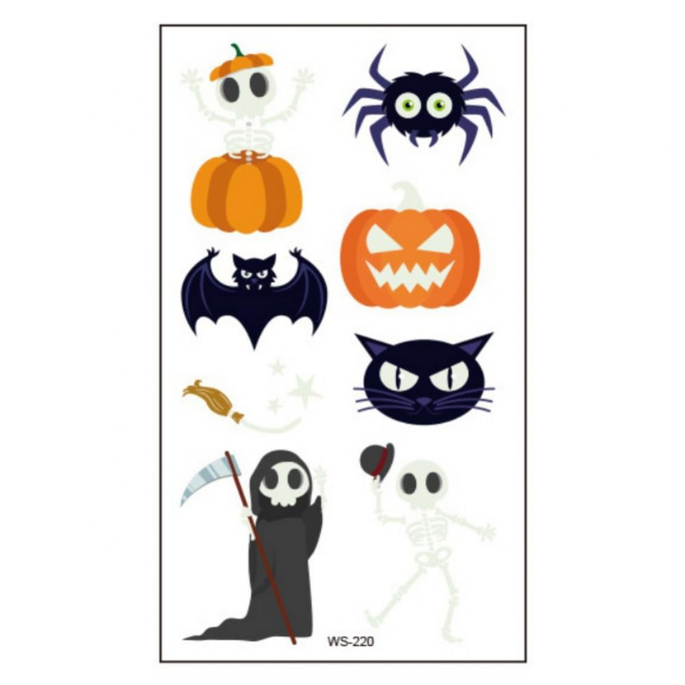 Halloween Party Paper Cups Pack of 6 Scary Pumpkin Tatoo Decoration