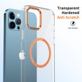 thumbnail image 3 of Magnetic for iPhone 12 Pro Max Clear Case Compatible with Magsafe Military-Grade Protection Shockproof Phone Bumper,Anti-Scratch Drop Proof Anti-Fingerprint Clear Hard Back Cover Back,Orange, 3 of 9