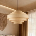 thumbnail image 5 of UEEYAC Wabi-sabi Retro Designer Pendant Lamp B&B Lobby Reception living Room Fabric Chandelier, 5 of 15