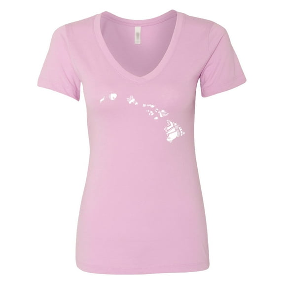 Inktastic Hawaii Silhouette Mandala Women's V-Neck T-Shirt