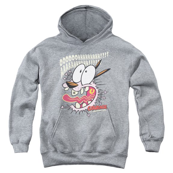 Courage The Cowardly Dog - Scaredy Dog - Youth Hooded Sweatshirt - Small