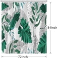thumbnail image 6 of Tropical Shower Curtain, Dark Green Palm Leaves Plants Pattern White Black Branches Botanical Bath Curtains Waterproof Fabric with Hooks for Home Decor, 72Wx84H, 6 of 6