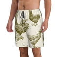 thumbnail image 2 of Fotbe Chickens Trajes de Baño Estampados para Hombre, Shorts de Verano de Secado Rápido, Ropa de Playa, Bañadores-X-Large, 2 of 6