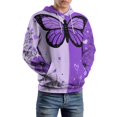 thumbnail image 5 of Dreamy Purple Butterfly Pattern (55)-2 Men's Women New Sweatshirt Hoodie Men's Plus Size Sweatshirt Hooded Sweatshirt 3d Printed Street Men's Cloth, 5 of 6