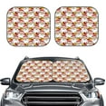 thumbnail image 2 of Haiem Santa Claus bells Car Windshield Sun Shade (2 Pieces) Foldable Windshield Sun Shade Car Accessories for Truck SUV Pickup-Small, 2 of 7