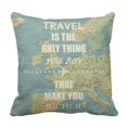 thumbnail image 1 of ABPHQTO Map Only Inspiring Travel Quotes Vintage Thing Funda de almohada Funda de cojín 40x40 cm, 1 of 1