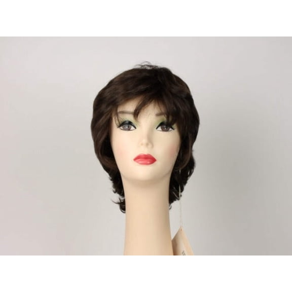 European Human Hair Freeda Wig Linda Medium Brown Size M