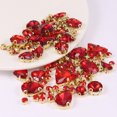 thumbnail image 2 of Lote de 130 diamantes de imitación de cristal con engaste de garra dorada, de formas variadas, para coser sobre piedras de cristal, para vestidos de boda, zapatos, bolsos, adornos DIY, 2 of 5