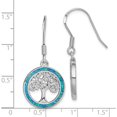 thumbnail image 4 of Sterling Silver Rhodium-Plated Creat Blue Opal With Tree Dangle Earrings (37.25 X 17) Made In China qe14298, 4 of 5