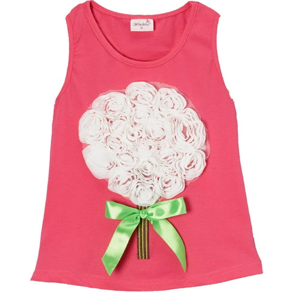 Wenchoice Hot Pink Rose Bouquet Tank Girl's M(3T-4T)