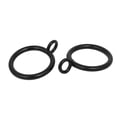 thumbnail image 2 of Uxcell 28mm Dia 47mm Length Plating Iron Curtain Drape Sliding Eyelet Rings Black 24pcs, 2 of 6