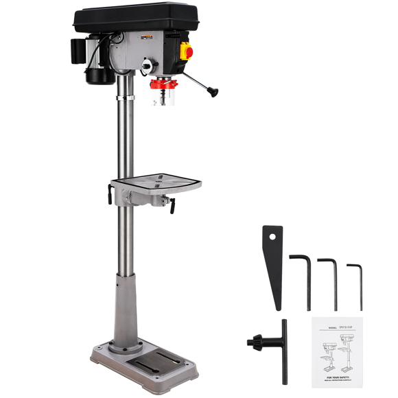 YUSAZENS 15 Inch Floor Drill Press- Copper Wire Motor Without Power Cut Shield- Split Packaging Design- High Power Stationary Drill Equipment