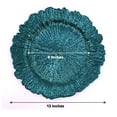 thumbnail image 2 of 24 Teal 13" Acrylic Wooden Textured Round Reef Acrylic Charger Plate, 2 of 5